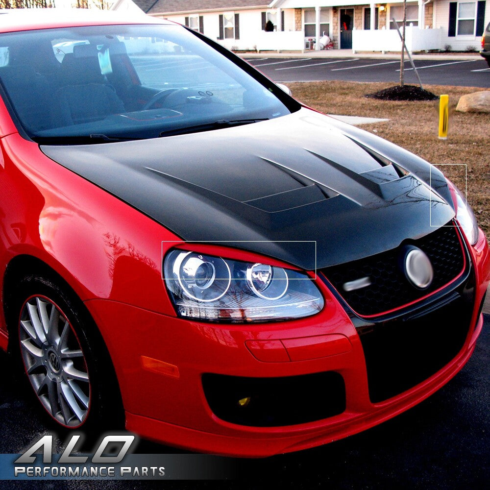Solid Spare Pair Headlight Eyelids Cover Fit for 06-09 VW Golf GTI JETTA R32 Rabbit MK5