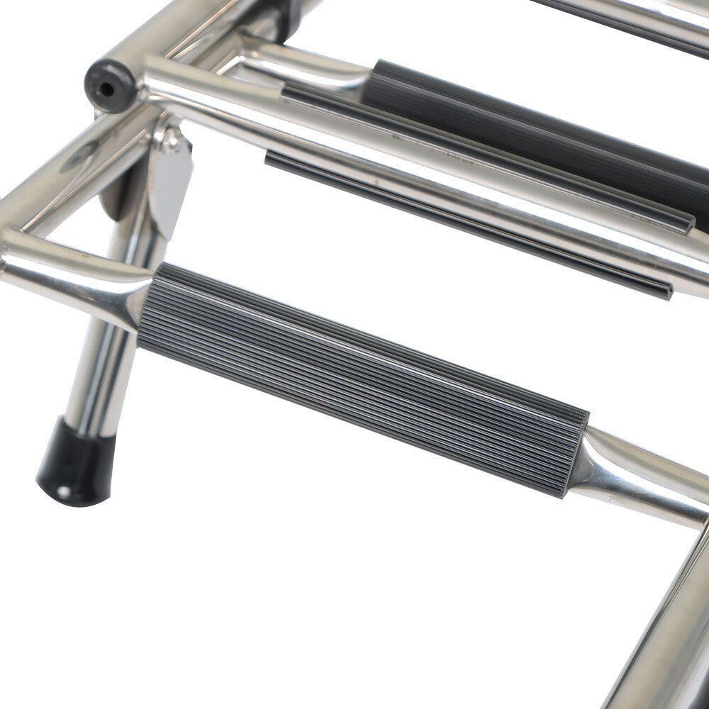 Solid Spare New 2 Step+3 Step Stainless Steel Folding Ladder Telescoping 400 lb. Limit