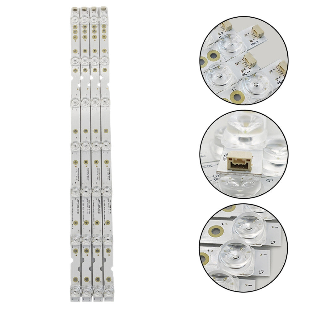 LED Strips(4) for 50S421 50S423 TCL-GIC-50D6-3030-4X7-LX20180417 4C-LB5007-ZM03J