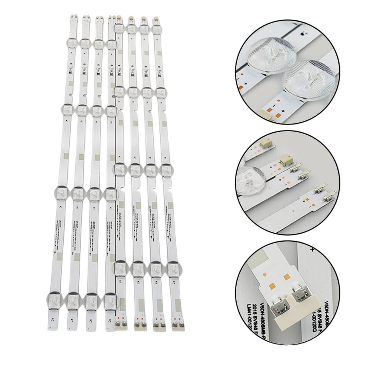 Solid Spare For Samsung UN48J5200AFXZA LED Backlight Strip Set (8) BN96-37296A BN96-37297A
