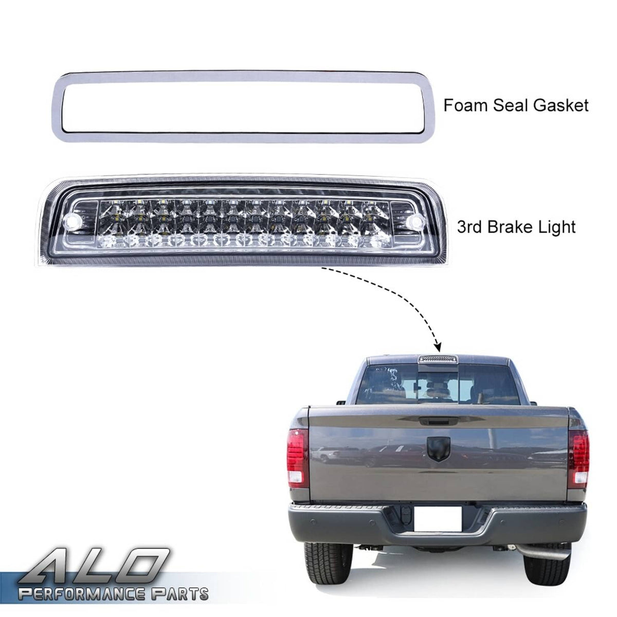 Solid Spare 3rd Third Brake Light Gasket Seal Fit For 2009-2018 Dodge Ram 1500 2500 3500