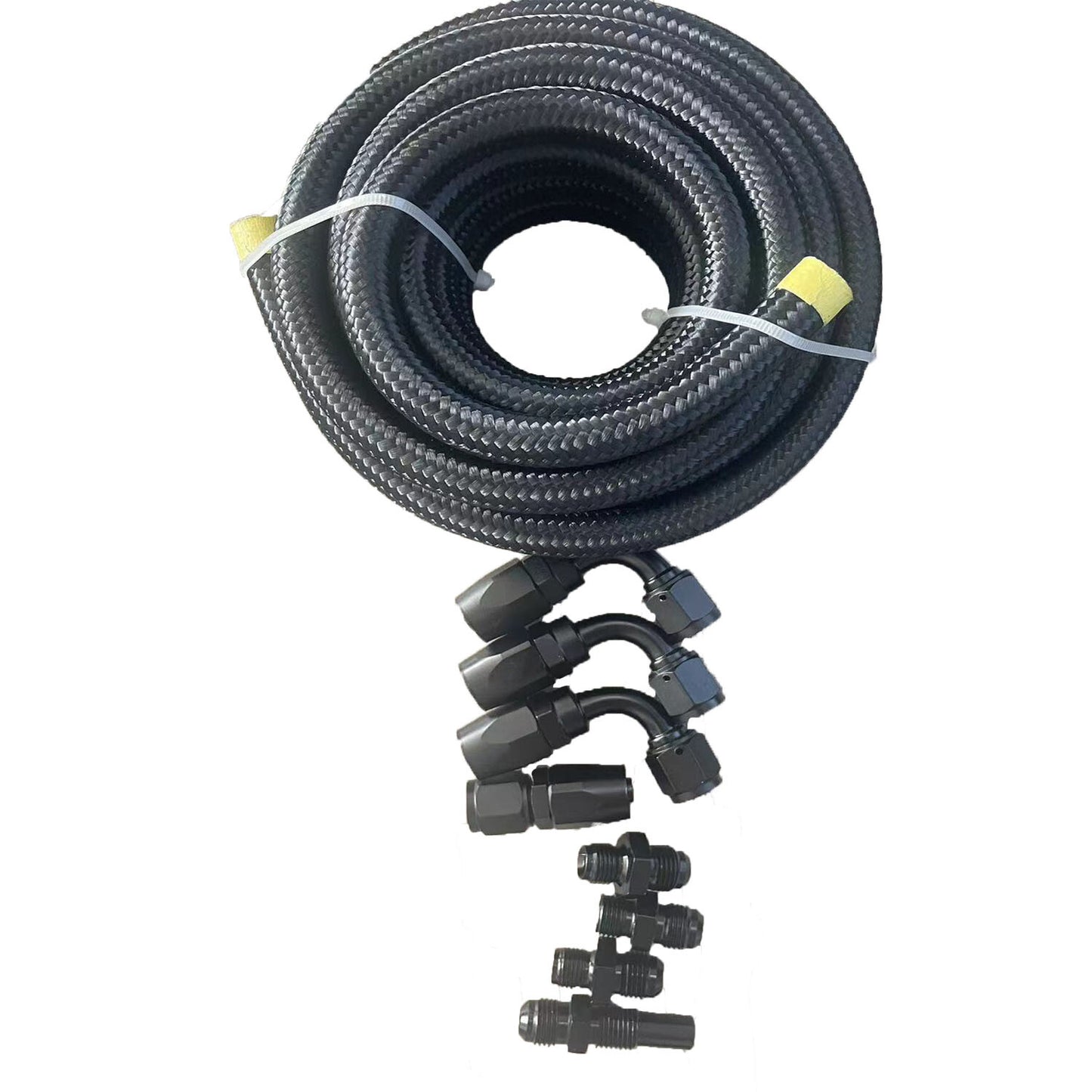 Automatic Transmission Cooler Line Kit For GM 4L80E 6AN Nylon Steel Braided Line
