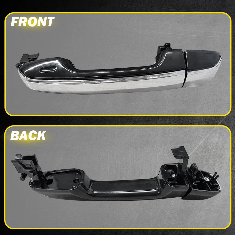 Rear Left and Right Outside Door Handle Black+Chrome For 2010-2021 Lexus GX460