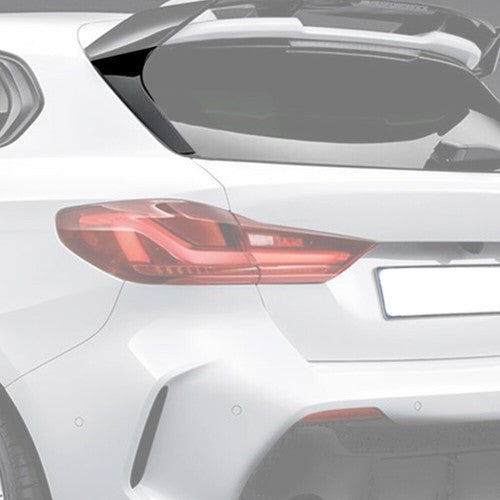 Solid Spare Fit For 12-19 BMW F20 F21 Glossy Rear Window Spoiler Side Wing Trim Cover