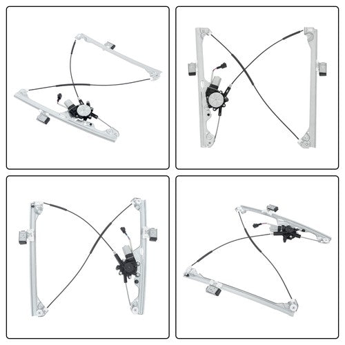 Solid Spare For Chevy Silverado GMC Sierra 2007-2014 1 Pair Window Regulator w/ Motor
