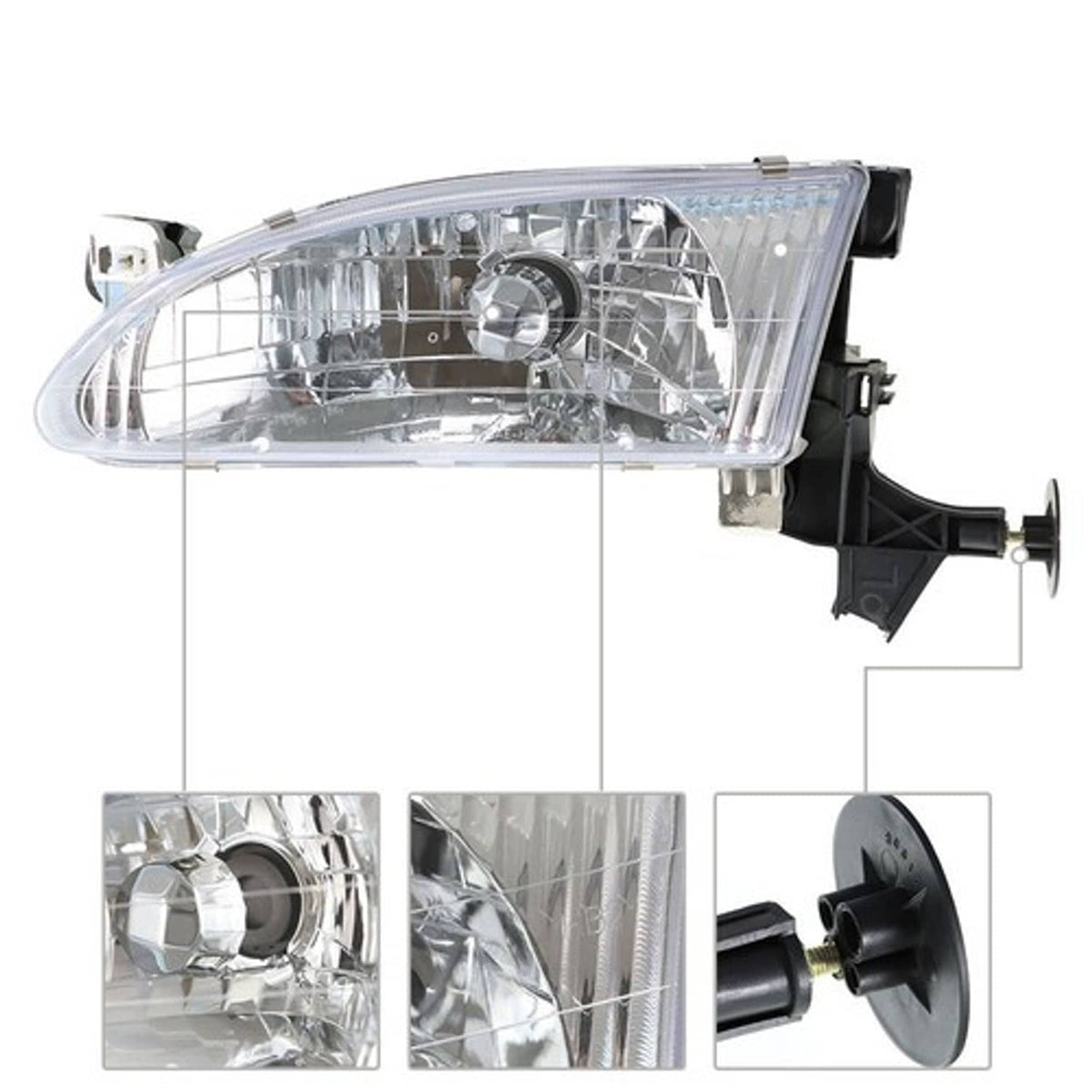 Solid Spare Pair Corner Parking Signal Lights Headlights Combo For Toyota Corolla 1998-2000