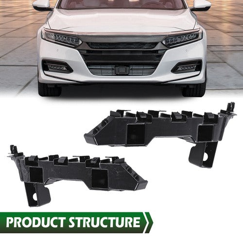 Solid Spare Fit For 2018-2021 Honda Accord Sedan Front Bumper Retainer Bracket Left+Right