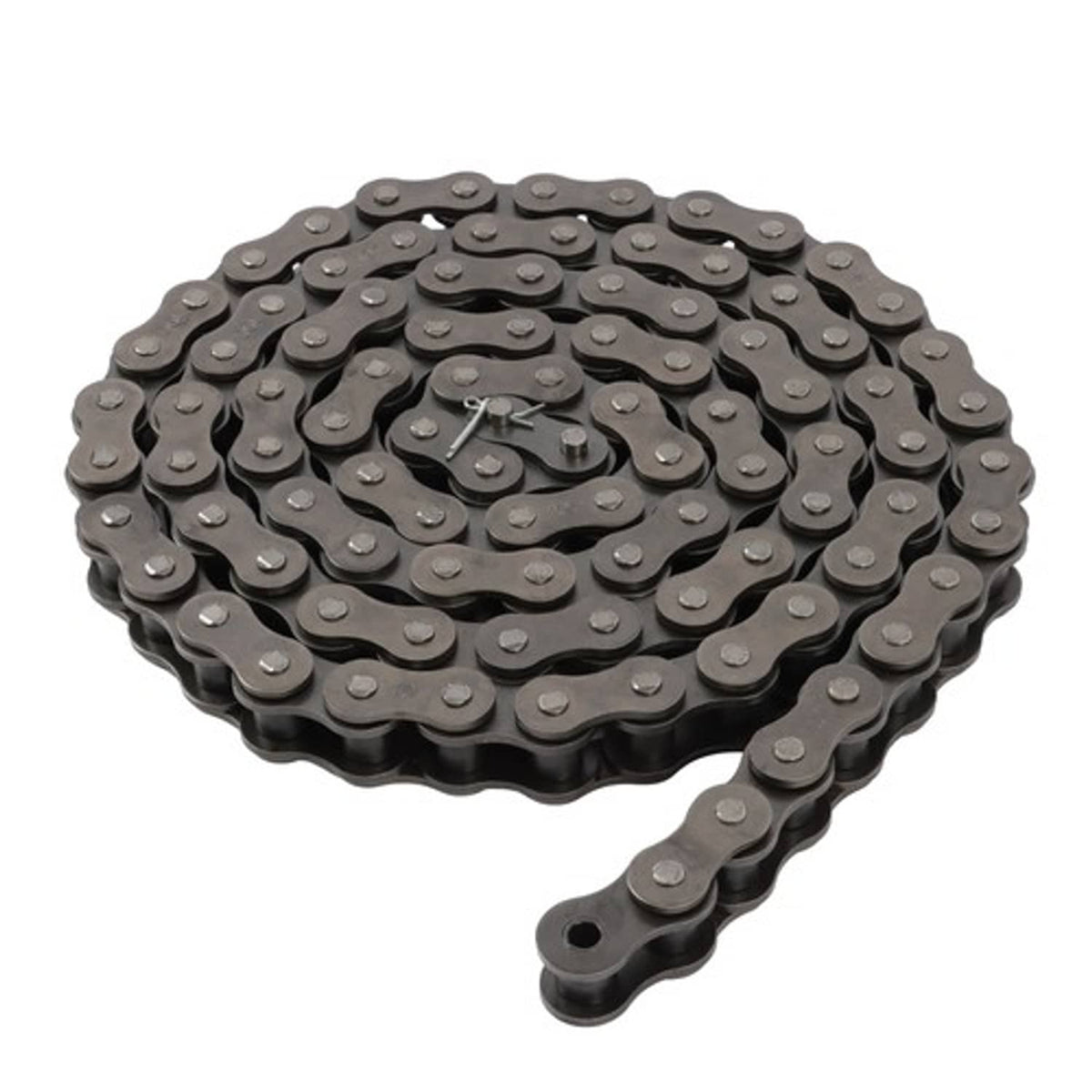 Solid Spare #100 Roller Chain - 10 Feet + 2 Free Connecting Links - Carbon Steel Chain