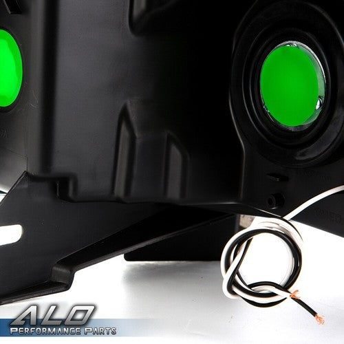 Solid Spare Fit For 07-14 Chevy Silverado 1500/2500/3500 LED DRL Strip Headlights Black