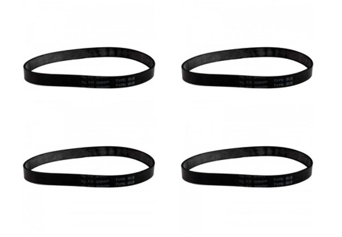 Solid Spare Vacuum Belt for Sharp EC-TU2603, EU-TU4606, EU-TU4707 4-Pack