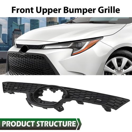 Solid Spare Front Upper Bumper Grille Fit For 2020-2022 Toyota Corolla Sedan LE XLE Factory