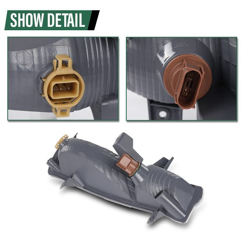 Solid Spare Fit For 18-21 Jeep Compass Front Bumper Parking Lights Left+Right Side