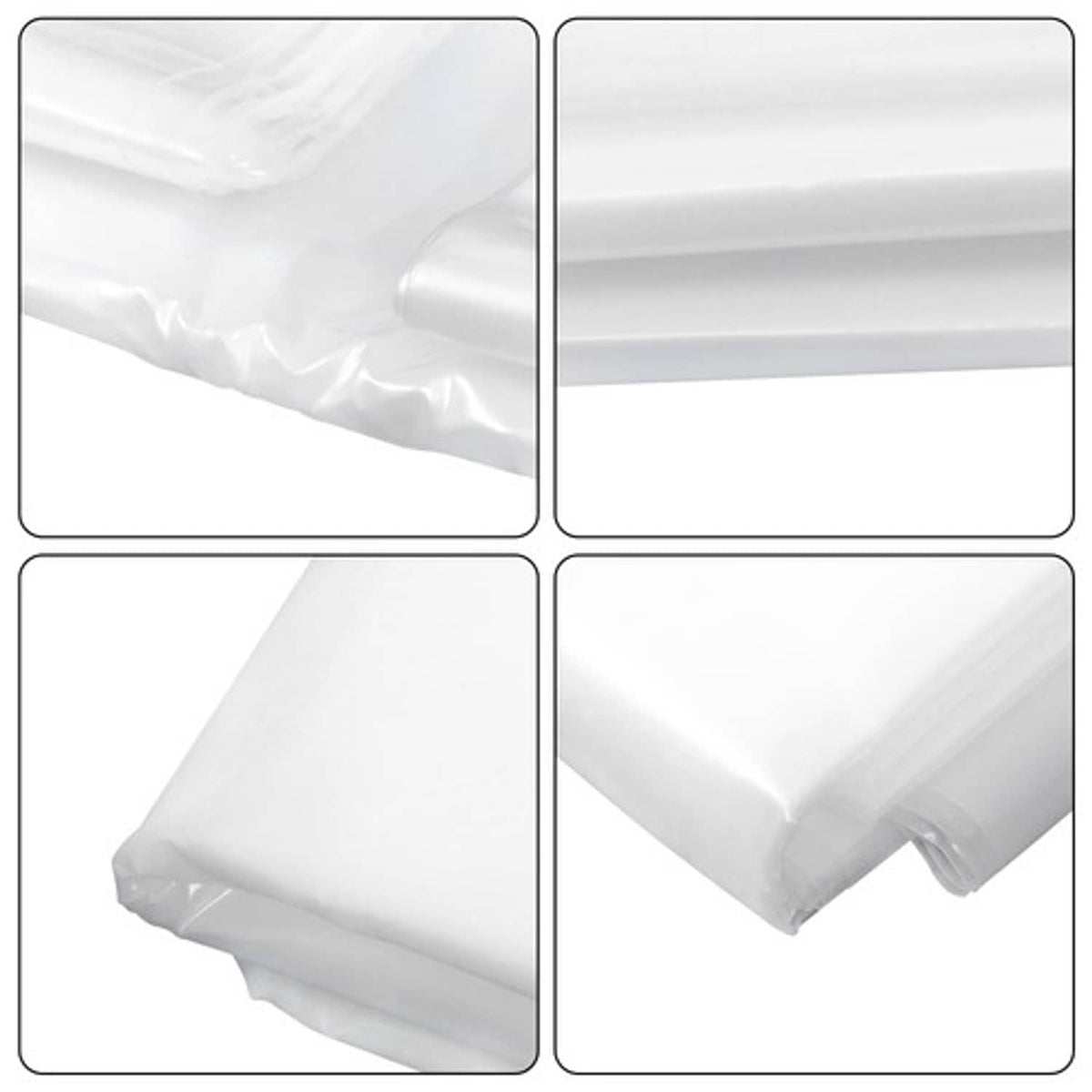Solid Spare Clear Greenhouse Plastic Sheeting - 6 mil UV Resistant Polyethylene 10 × 15 FT