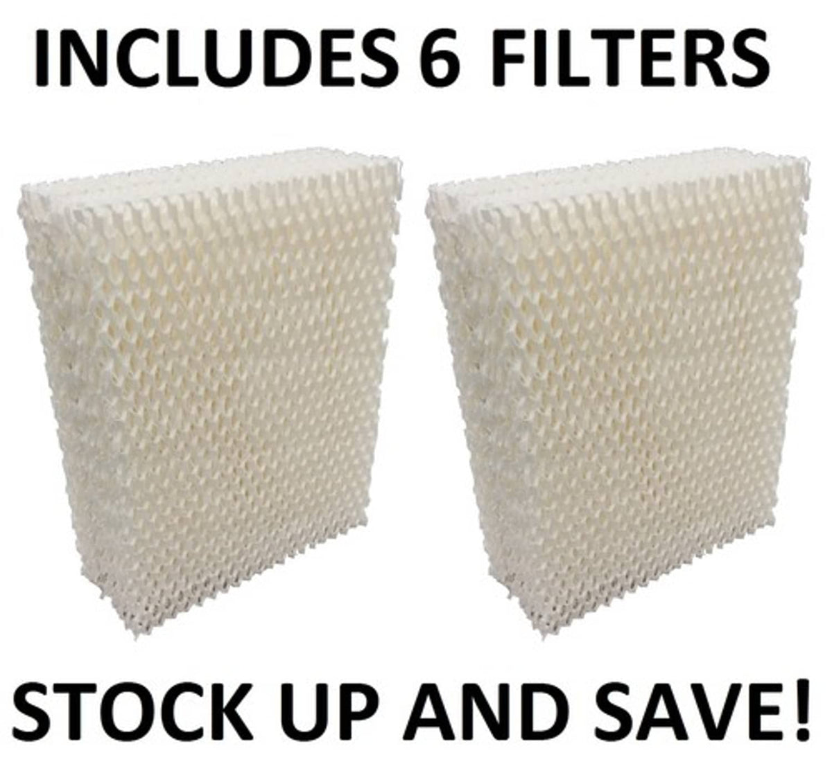 Solid Spare EFP Humidifier Filters for Bionaire W6 W6S W-6 W7 W9 W9s - 6 Pack