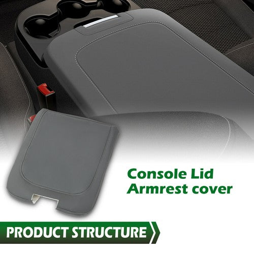 Solid Spare Fit For 2013-2018 Dodge Ram Center Console Lid Armrest Jump Seat Cover Gray