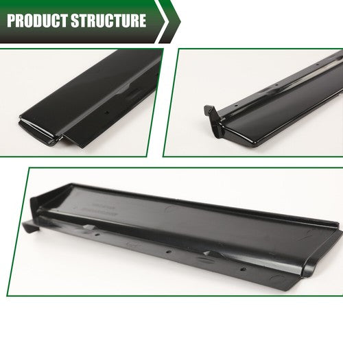 Solid Spare Fit For 1979-1985 Cadillac Eldorado Front Rear Bumper Panel Fillers Set Black
