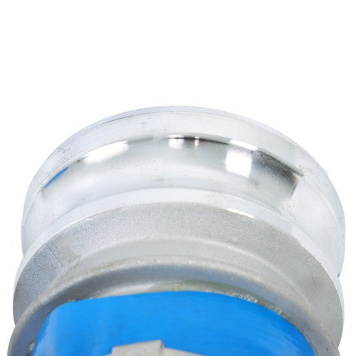 Solid Spare 3" x 50FT PVC Irrigation Discharge Hose W/Aluminum Connectors for Pools Blue