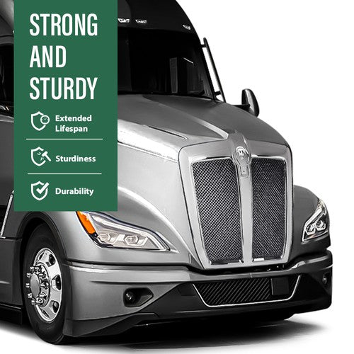 Solid Spare Chrome Grille Assembly with Bug Screen Fit For 2022-2024 Kenworth T680 Next Gen