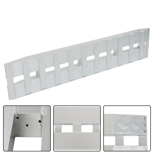 Solid Spare 2-Piece 60''x12'' Ramps 6500Lbs Car Trailer Truck Ramps Hook End Knife Aluminum