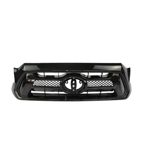 For 2012 2013 2014 2015 Toyota Tacoma Front Bumper Gloss Black Grille Grill