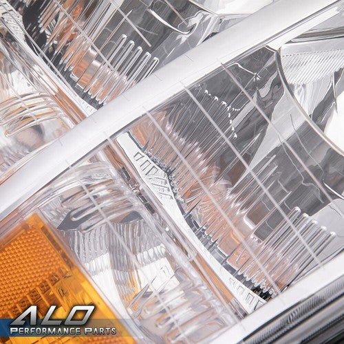 Solid Spare For 2007-2013 Chevy Silverado 1500 2500HD Chrome Housing Headlights Left & Right