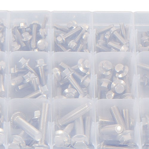 Solid Spare 245 Pcs Heavy Duty Flanged Bolts And Nuts Kit M6 M8 M10 Stainless Steel