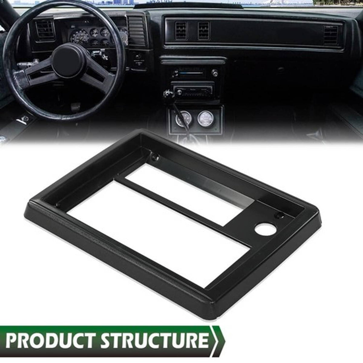 Solid Spare Radio Face Plate Black Fit For 81-88 Chevy El Camino Monte Carlo GMC Caballero