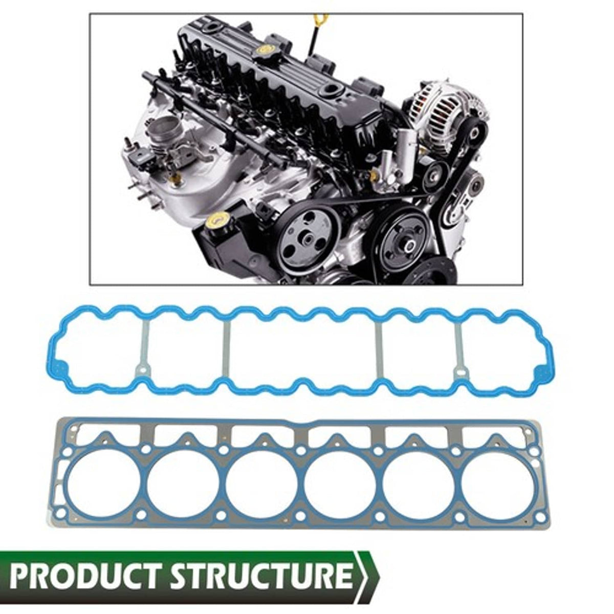 Solid Spare Fit For 99-03 Jeep Grand Cherokee Wrangler TJ 4.0L Head Gasket Set Head Bolts