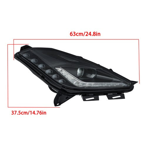 Solid Spare HID W/Ballast Fit For Chevrolet Corvette 2014-2019 Right Headlight Black Housing