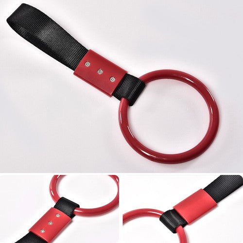 Solid Spare ROUND-SHAPED RED JDM TSURIKAWA RING SUBWAY TRAIN BUS HANDLE STRAP CHARM DRIFT