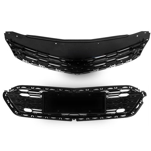 Solid Spare Front Upper Middle Lower Grille For Chevrolet Cruze 2016 2017 2018 Chrome New