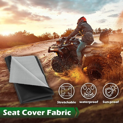 Solid Spare Universal 23.8" x 36" Motorcycle Scooter ATV Waterproof Seat Cover Cushion Black