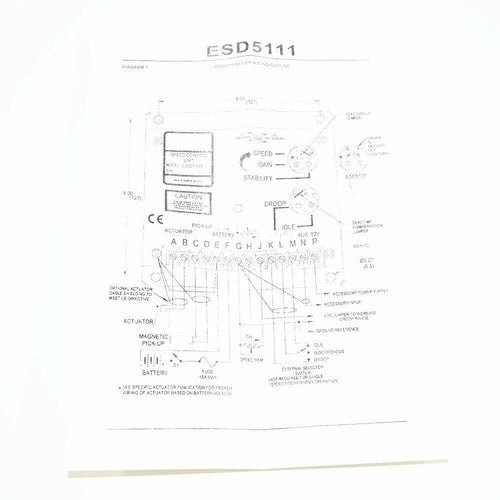 Solid Spare Electronic Engine Speed Controller Governor ESD5111 Generator Genset Parts New