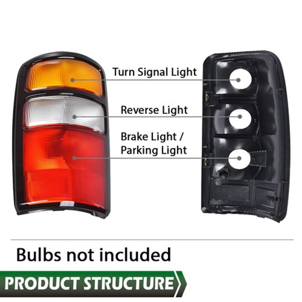 Solid Spare Tail Lights Brake Lamps Fit For 2004-2006 Chevy Suburban Tahoe GMC Yukon LH RH