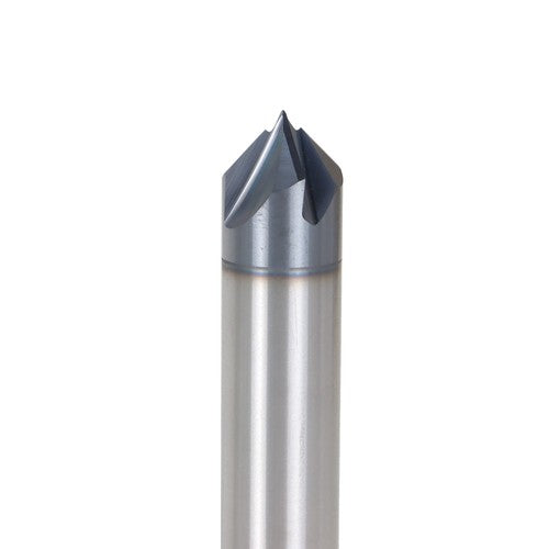 Solid Spare Double End 90 Degree 3/8" 4 Flute Carbide Chamfer Mill - Tialn Coated