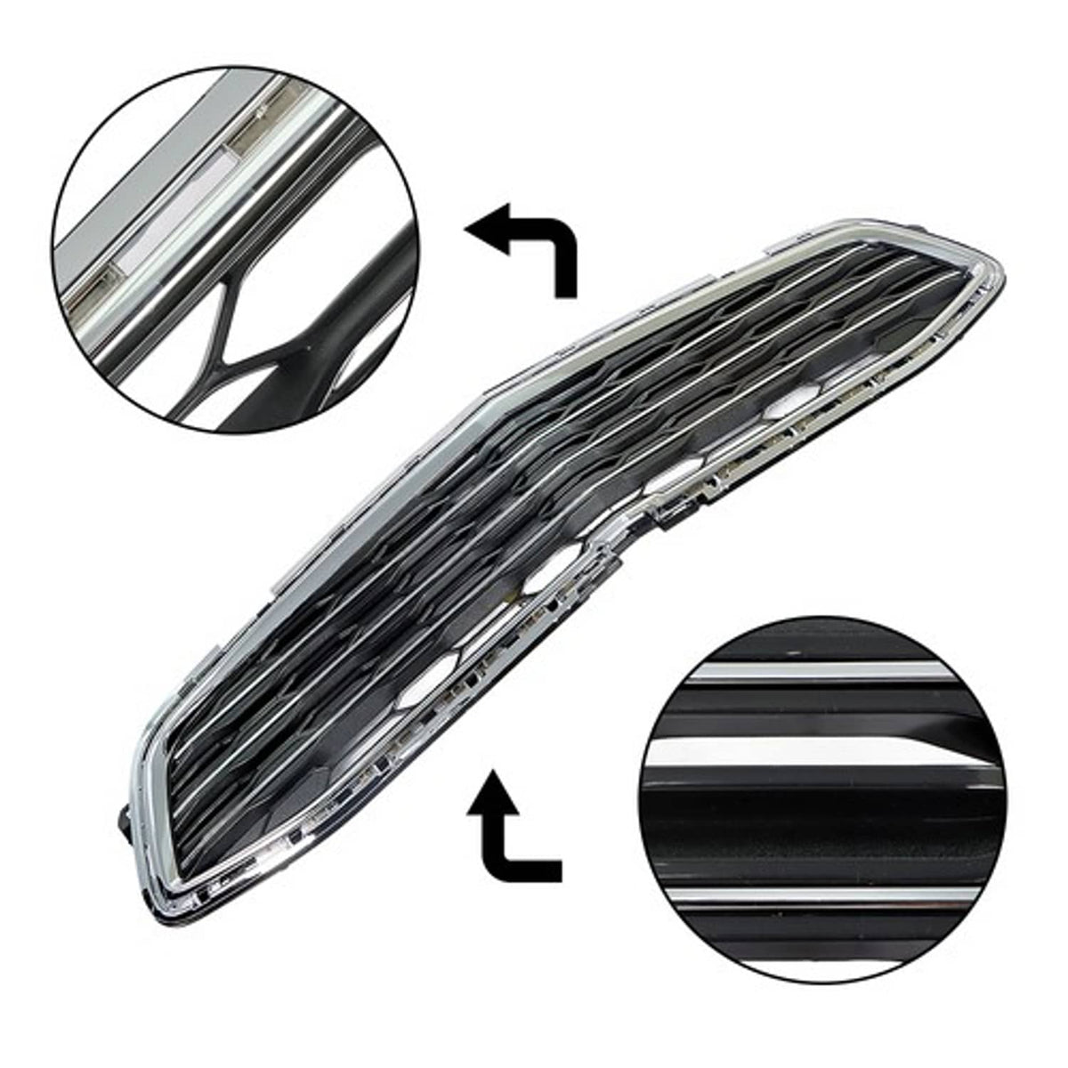 Solid Spare Grill Grille Bumper Center Plastic Fit For Chevrolet Malibu 2016-2017 2018