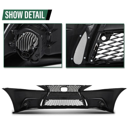 Solid Spare Front Bumper Body Conversion To 14+ F-Sport Fit For 06-13 Lexus IS250 IS350