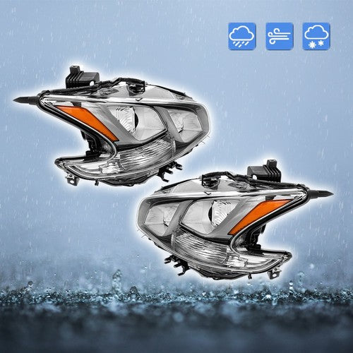 Solid Spare For Nissan Maxima 2009-2014 Chrome Halogen RH+LH Headlights Assembly Projector