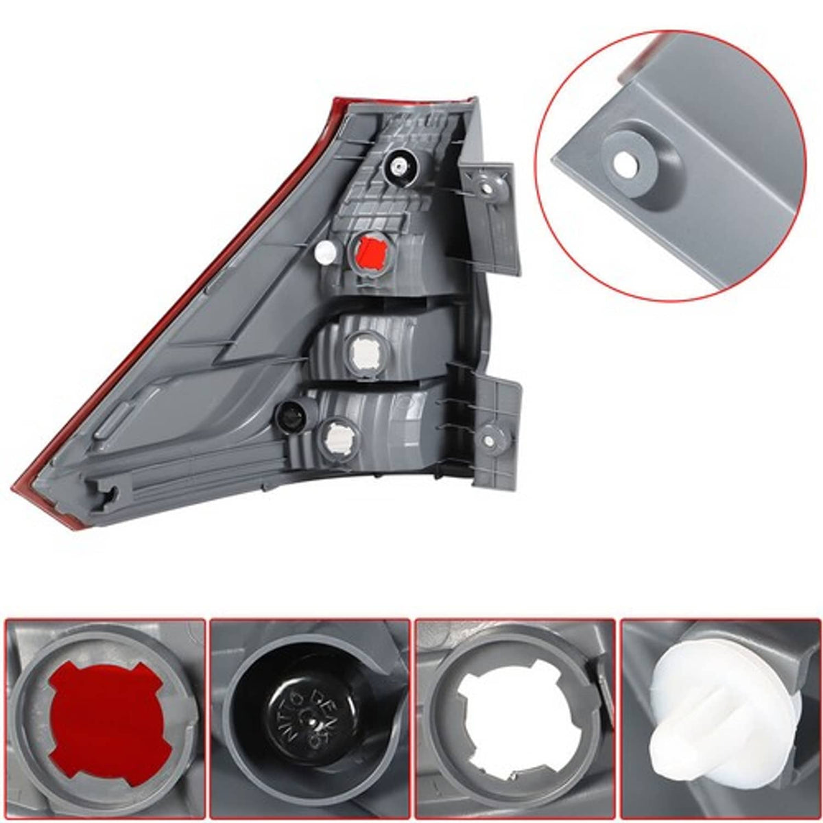 Solid Spare Fit For 2012-2014 Honda CR-V Red Right Passenger Side Taillight Brake Lamps New