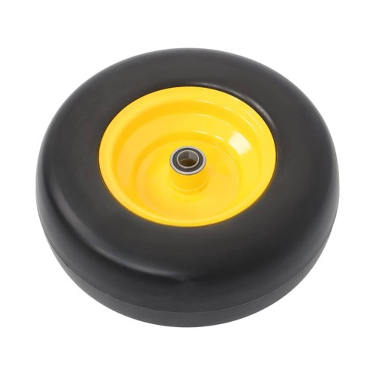 Solid Spare Lawn Mower Tire And Wheel 13x5.00-6" 2 Pcs - Solid Smooth Tread Yellow Rim Tires