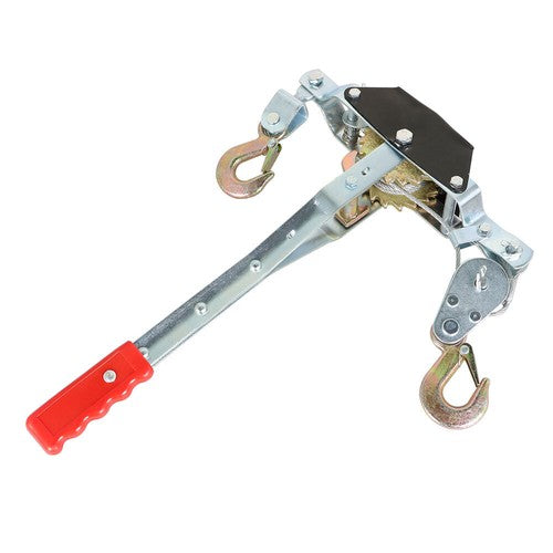 Solid Spare 2 Ton Dual Gear Power Puller Ratcheting Gear Pulley System New