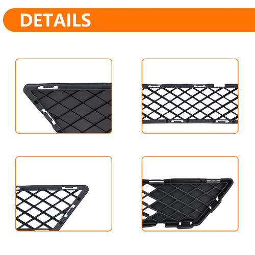 6pcs Front Bumper Upper Lower Grille+Fog Lights For 2015-2016 Nissan Versa Note