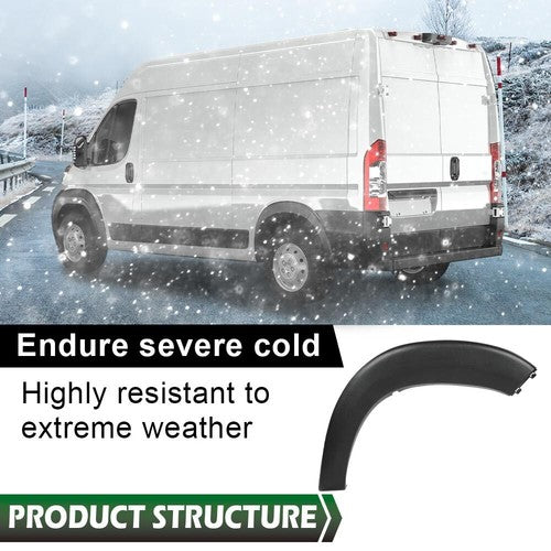 Solid Spare Fit For Dodge Ram Promaster 2019-2022 Left Rear Molding Wheel Trim Fender Flare