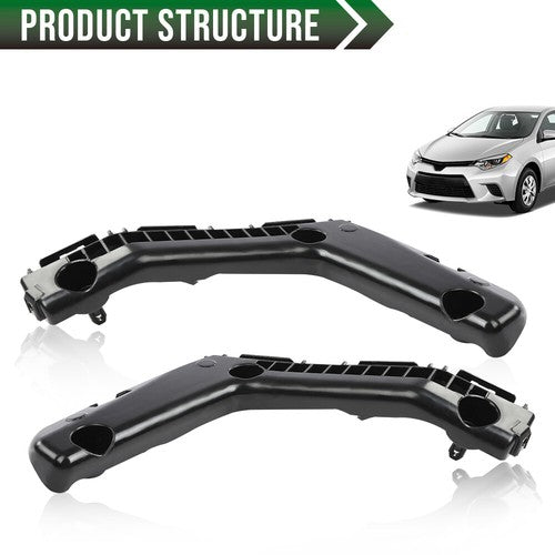 Solid Spare Fit For 2014-2016 Toyota Corolla Left & Right Side Front Bumper Bracket