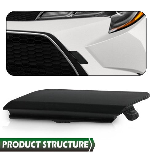 Solid Spare Front Bumper Tow Eye Hook Cover Cap 5212812320 For 2020-22 Toyota Corolla LE XLE