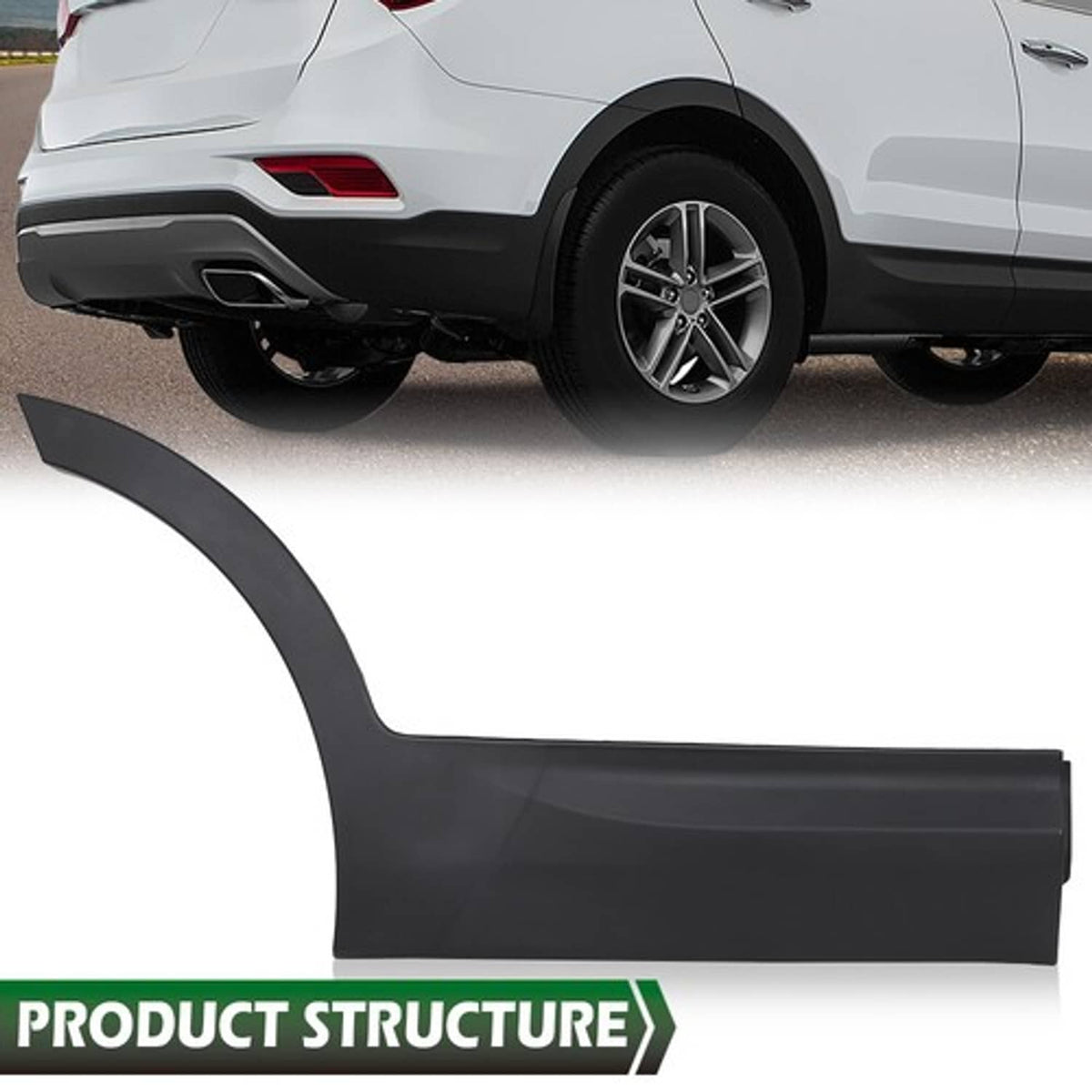 Solid Spare Fit For 13-18 Hyundai Santa Fe Sport Rear Right Door Lower Molding Door Garnish
