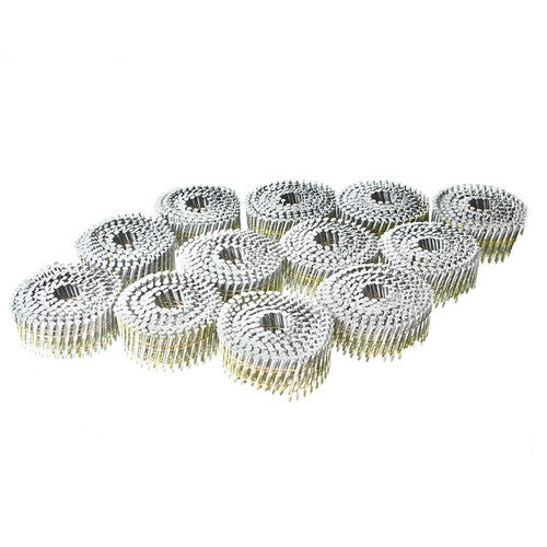 Solid Spare Full Round Head Siding Nails 3600 Pack 2-1/4"x0.092" 15 Degree Wire Coil