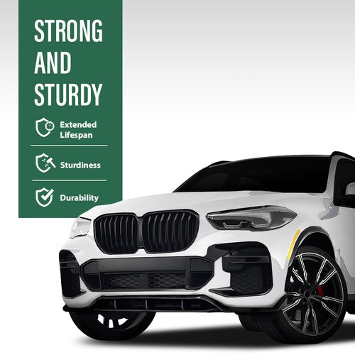 Solid Spare Fit For 19-23 BMW X5 G05 M Sport GT Style Front Bumper Lip Splitter Glossy Black