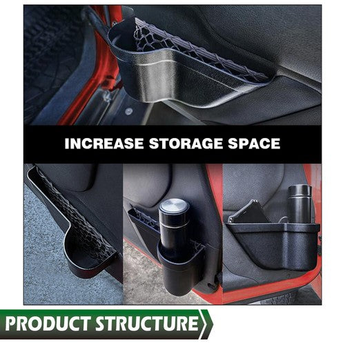 Solid Spare Front Door Pocket Storage Organizer Box Fit For 2011-2018 Jeep Wrangler JK JKU