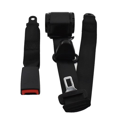 Solid Spare Seat Belt Retractable Black Shoulder 3 Point For Jeep CJ YJ Wrangler 1982-1995